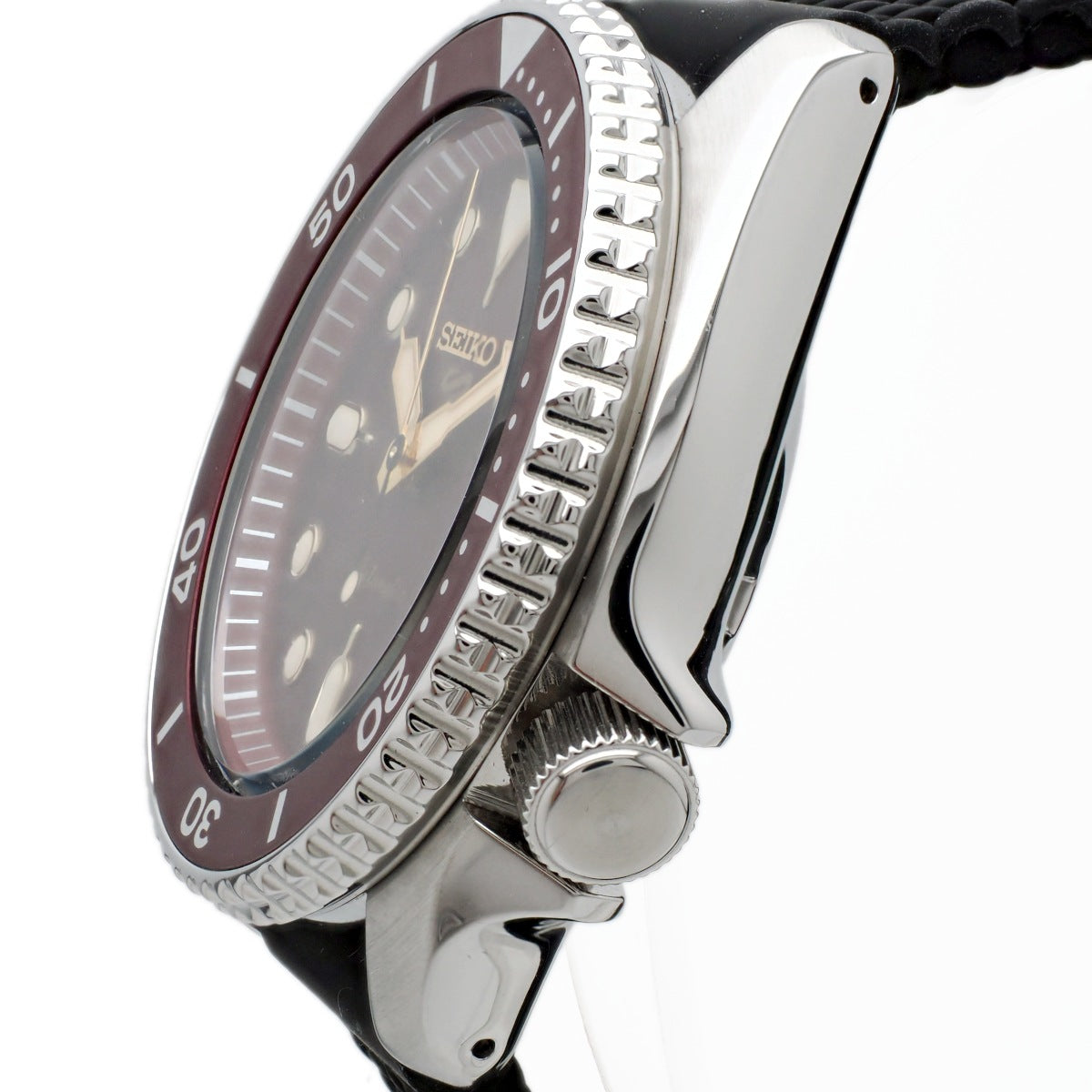 セイコー ５スポーツ メカニカル ワインレッド文字盤 4R36-07G0 自動巻 USED Seiko