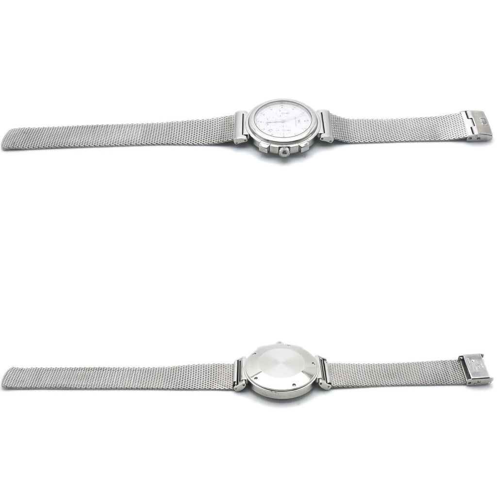 IWC ダ・ヴィンチ SL クロノグラフ IW3728 ホワイト文字盤 旧純正メッシュベルト クオーツ 1996年製 USED