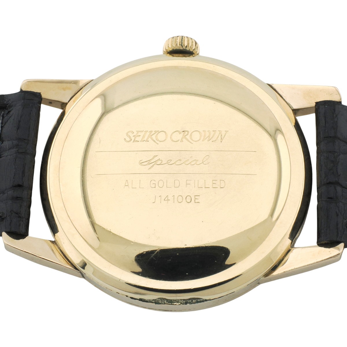 Seiko Crown Special Gold Filled J14100E SD Dial Case Back Chipped Cal.341 Manual Winding O.H. 1963
