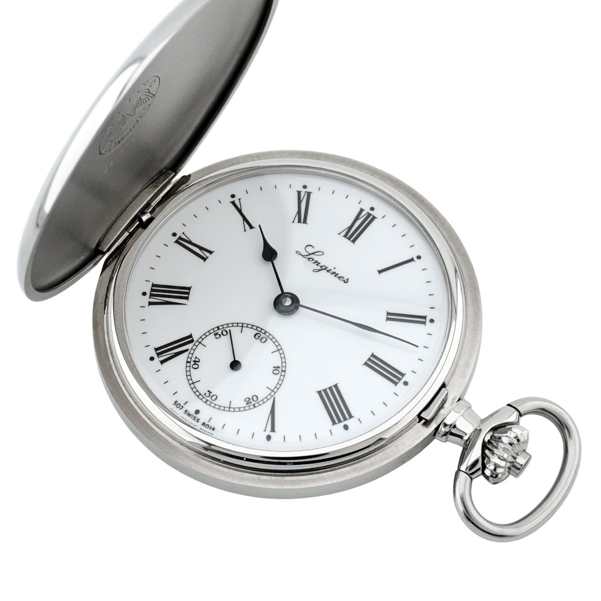 Longines Heritage Collection Pocket Watch L7.012.4.21.1 c. 2007 Unitas 6498 Hand-Wound Serviced USED Longines