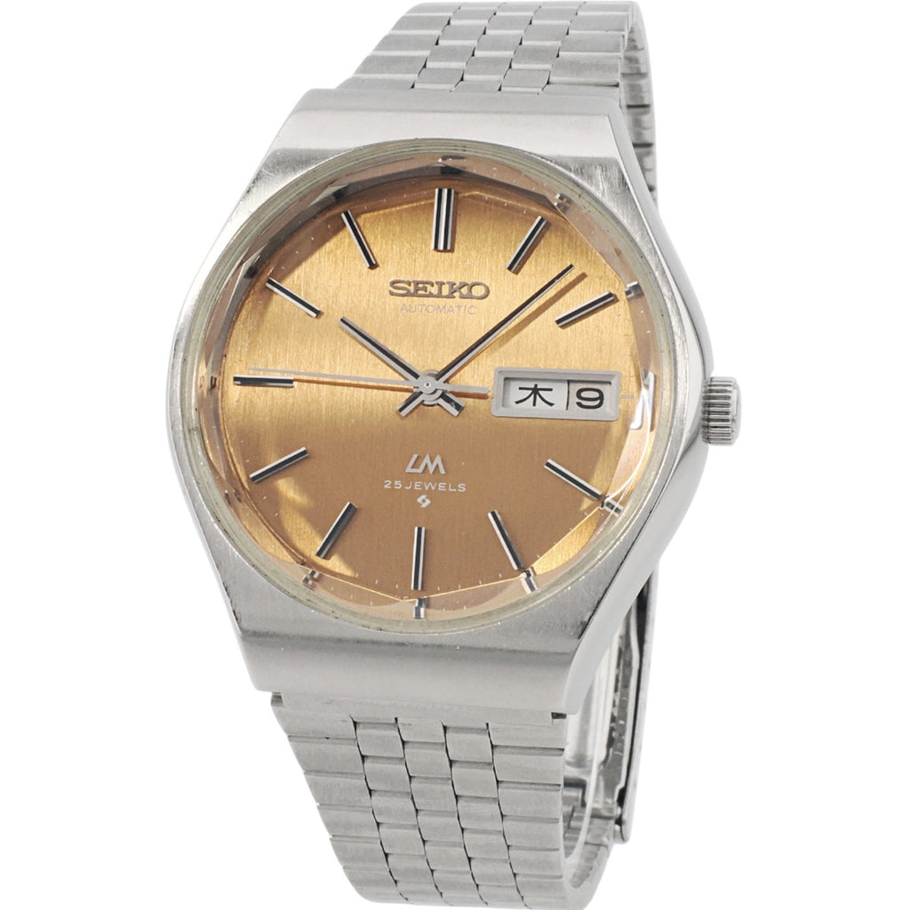 Seiko Lord Matic 5606-8100 Gold Dial Screw-back Automatic OH 1975
