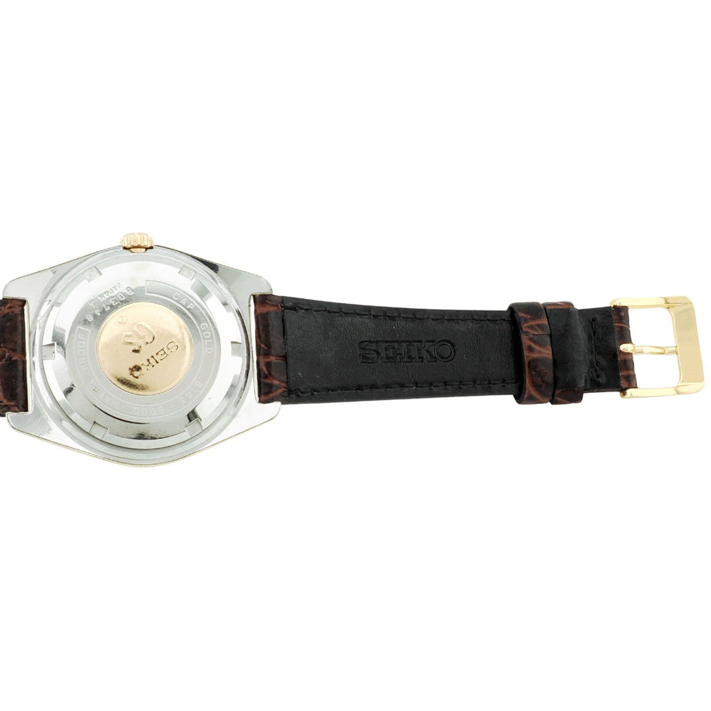 Grand Seiko 6145-8000 Cap Gold 10 Beat Automatic Overhauled Manufactured in 1968 (Showa 43)