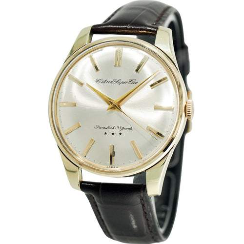 Citizen Super Ace A51507081, 14K Gold-Plated, 38mm Oversized Case, 23 Jewels, Manual Wind, Overhauled, Made in 1963 (Showa 38)