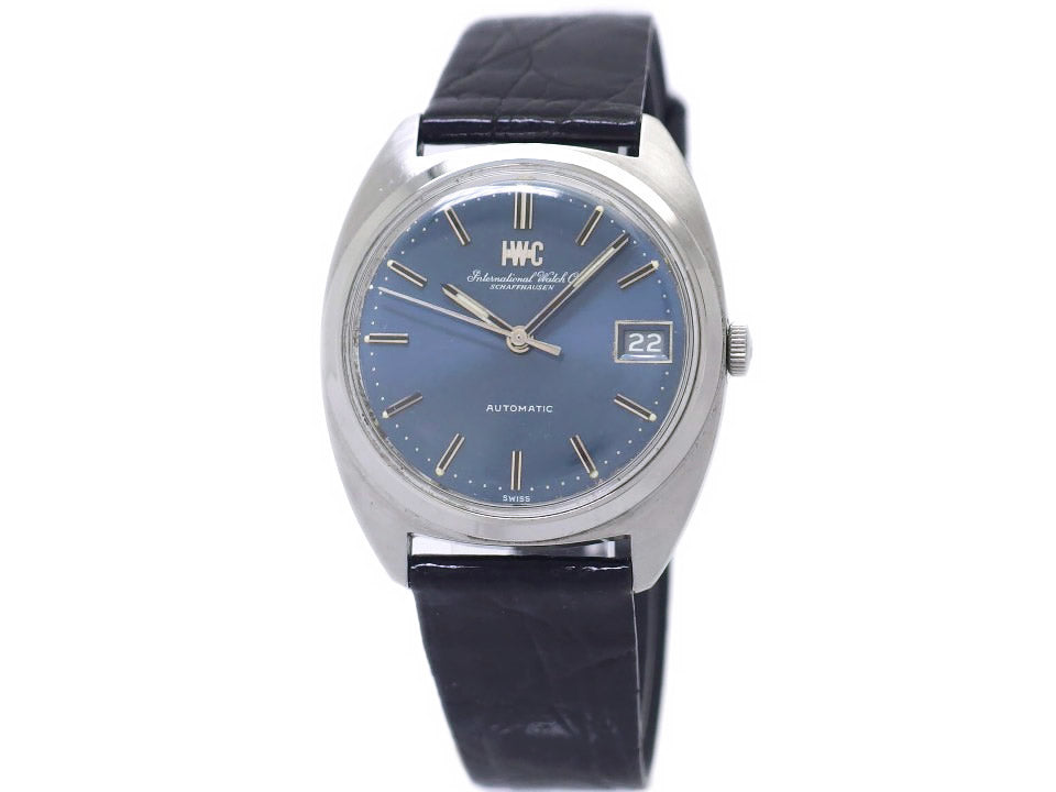 IWC Ref.1827 デイト トノー型ケース ブルー文字盤 純正尾錠 Cal.8541B 自動巻 OH済 1971年製