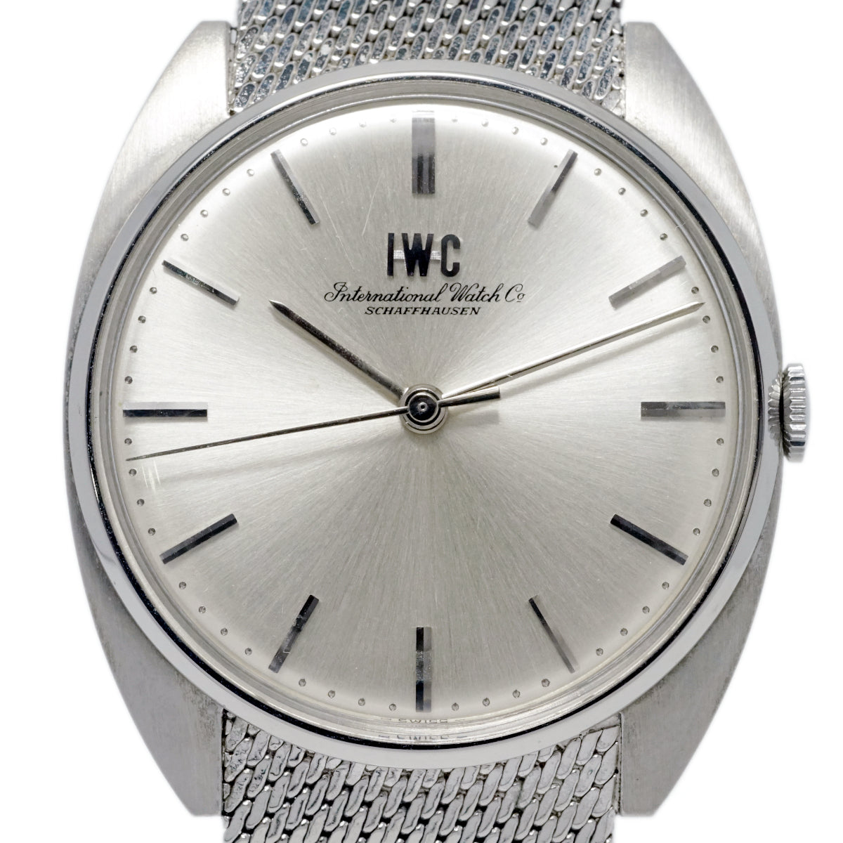 IWC Ref.2407 トノー型 純正メッシュブレスレット Cal.403 手巻き OH済 1973年製