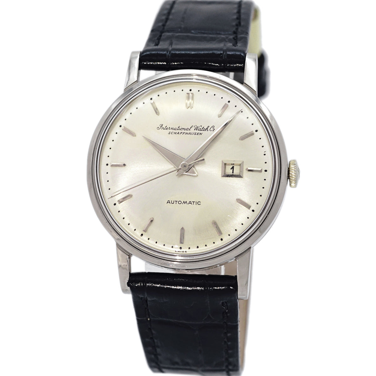 IWC インターナショナル 18金無垢ホワイトゴールド 純正箱付き Cal.8531 自動巻 OH済 1963年製 International Watch Co