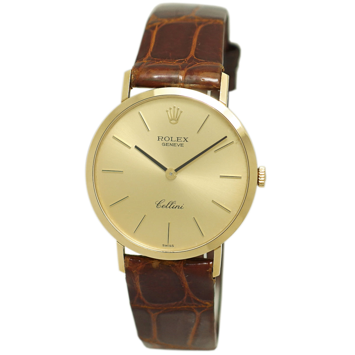 ロレックス チェリーニ メンズ Ref.4112 18金無垢 純正尾錠 Cal.1601 19石 手巻 OH済 1975年製 Rolex