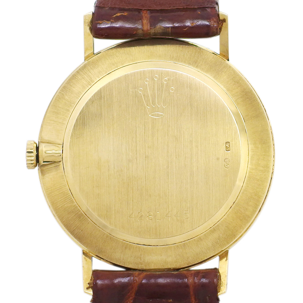ロレックス チェリーニ メンズ Ref.4112 18金無垢 純正尾錠 Cal.1601 19石 手巻 OH済 1975年製 Rolex